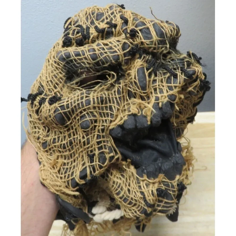 Scarecrow Creepy Mask‎ Full Head Cover Halloween Costume Mask68-Tan 2004 Y2K VTG